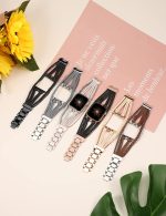 Wearlizer Posh Leather Bands Compatible With Apple Watch Band 41mm 40mm 38mm Women, Boho Handmade Braided Beads Bracelets Multilayer Wrap Jewelry Strap For iwatch Series Ultra 8 7 6 5 4 3 2 1 Se - Image 6